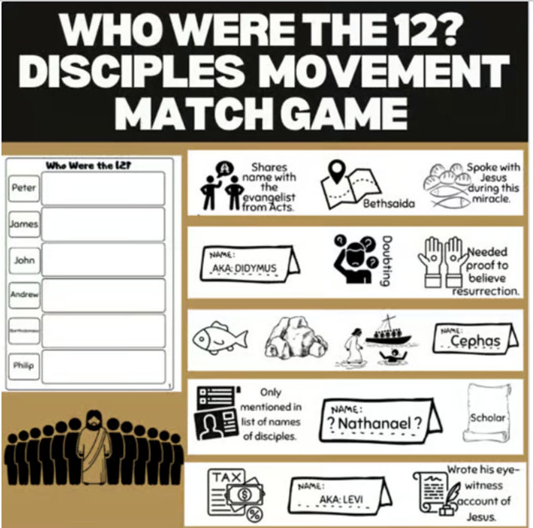 Who Were the 12? | Bible Movement Game for Disciples | Apostle Trivia ...