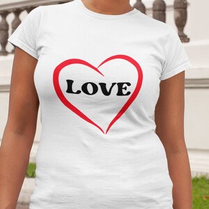 Love Heart T-Shirt: Comfort Colors Tee, Inspirational Gift