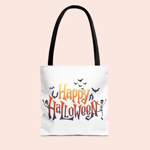 kids Halloween Tote Bag, Happy Halloween Trick-or-Treat Bag, Kids Trick or Treat Bag, happy halloween bag, Halloween Candy Sack, Treat Bag