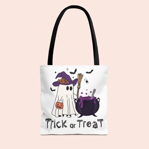 Halloween Trick or Treat Tote Bag, Candy Bag for Trick or Treating, Kids Halloween Tote, Halloween Treat Bag, Halloween Candy Tote, Trick or