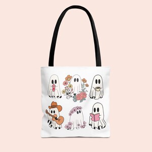 Fun Ghosts Kids Halloween Tote Bag, Trick-or-Treat Bag, boys Trick or Treat Bag, happy halloween bag, Halloween Candy Sack, girls Treat Bag