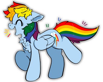 Rainbow Dash Sticker - Chin up! - My Little Pony