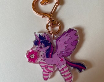 Glittery Twilight Keychain - My Little Pony