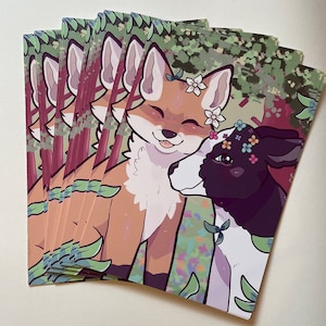 Cow and Fox Print