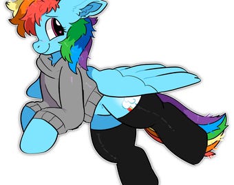 Rainbow Dash Sticker - Cosy Hoodie - My Little Pony