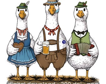 Oktoberfest Goose PNG | Bavarian Clipart, Beer Festival Art (Digital Download)