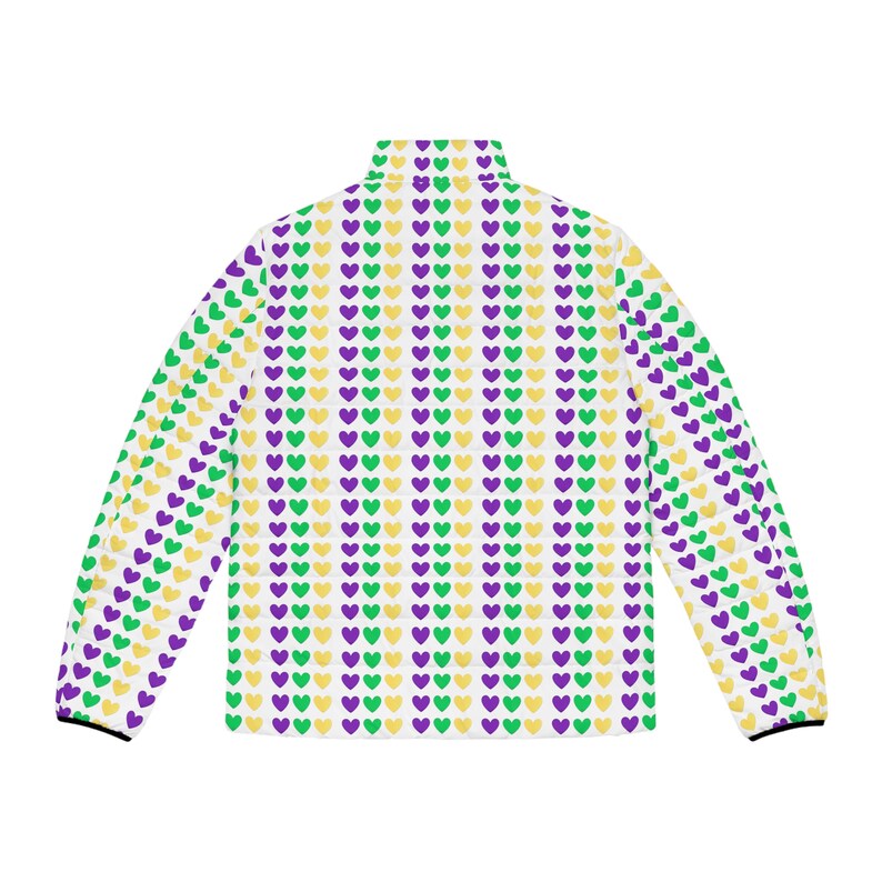 womens mardi gras puffer vest