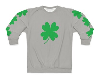 St. Patricks Day Unisex Sweatshirt (AOP)-Gray