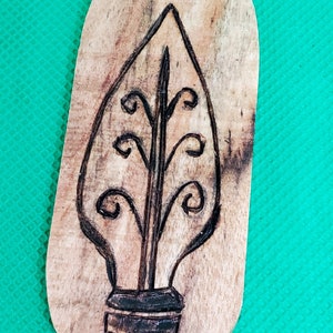 Spear spalted birch pendant - OOAK, Unique Spear Necklace, Handcrafted Jewelry, Nature Inspired Necklace