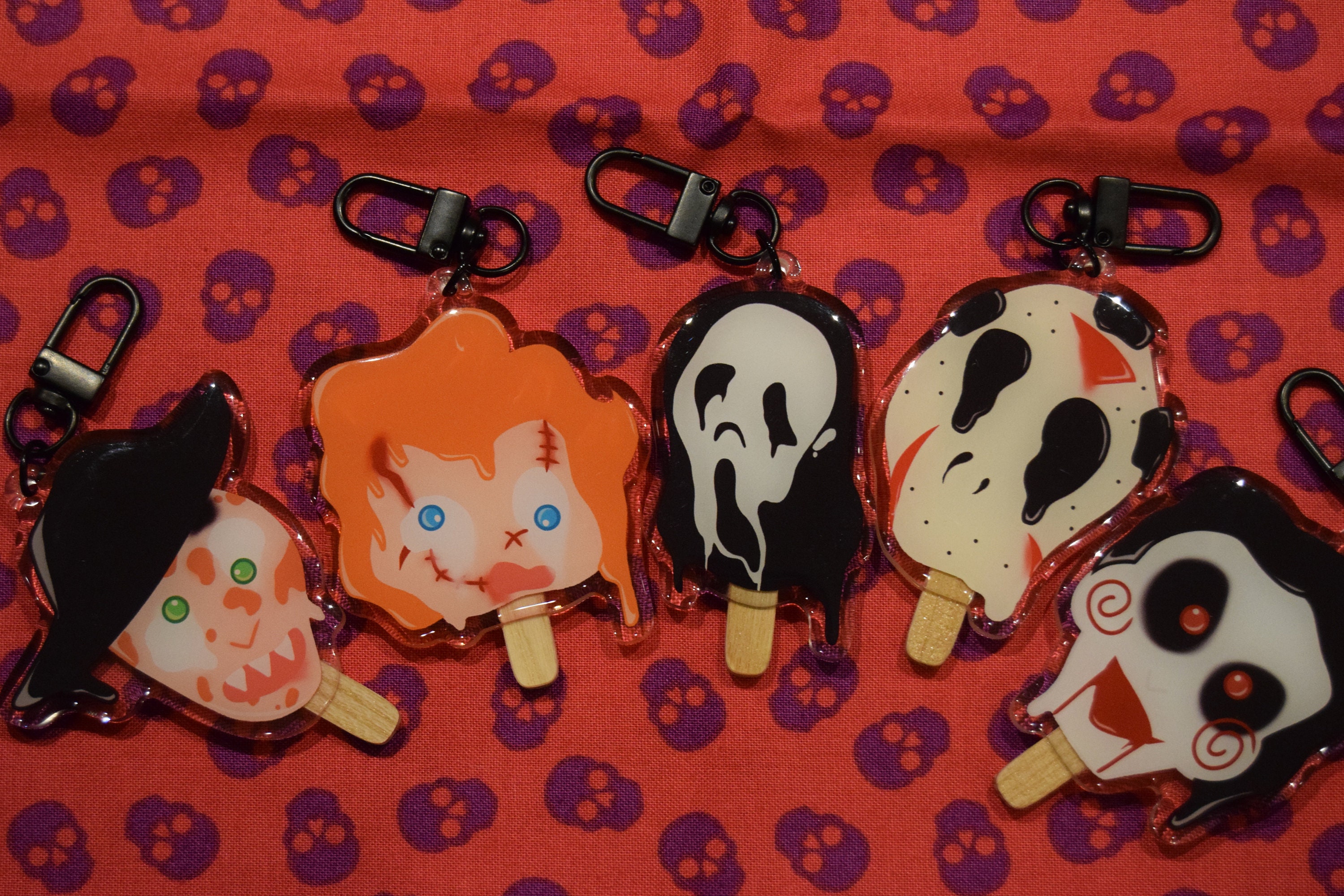 Horror Icon Ice Cream Acrylic Keychains - Etsy UK
