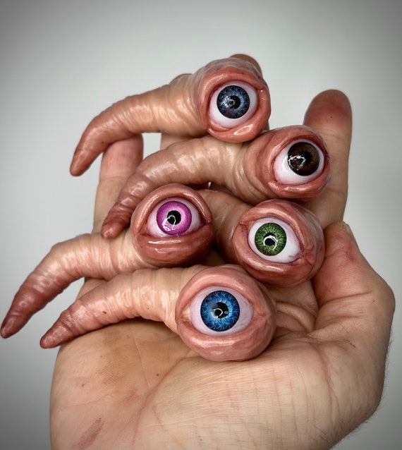 手作りポリマー粘土の目玉虫の置物 - 目の色をカスタマイズ可能