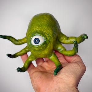 The Watcher - Handmade Polymer Clay Sculpture