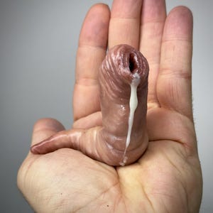 Handmade “Foreskin Worm” Sculpture – Unique, Creepy Polymer Clay Art, Made-to-Order