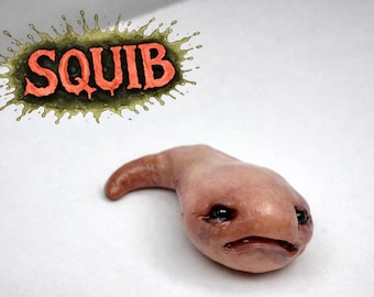 Squib - Handgefertigte Polymer Clay Figur - Einzigartige Sammler Kreatur Kunst
