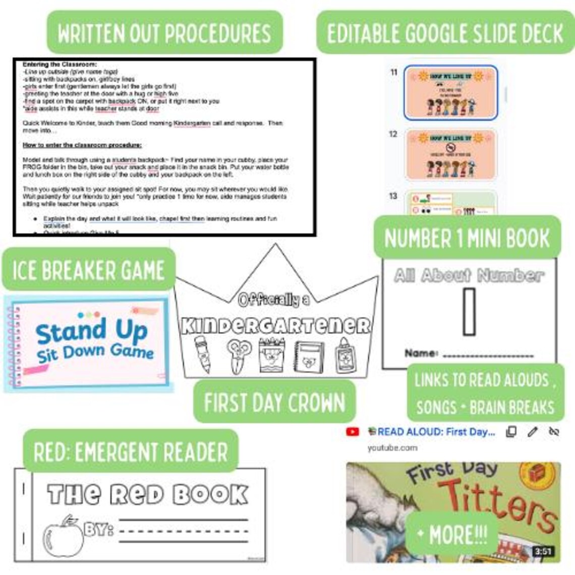 Editable Kindergarten Lesson Plans | First Week Template (google Docs ...
