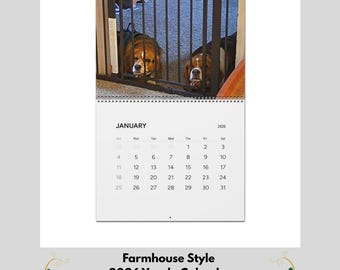 Farmhouse Style 2026 Yearly Calendar