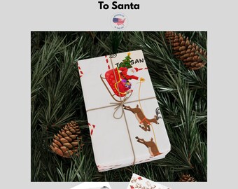 サンタさんへのクリスマスラッピングホワイトペーパー