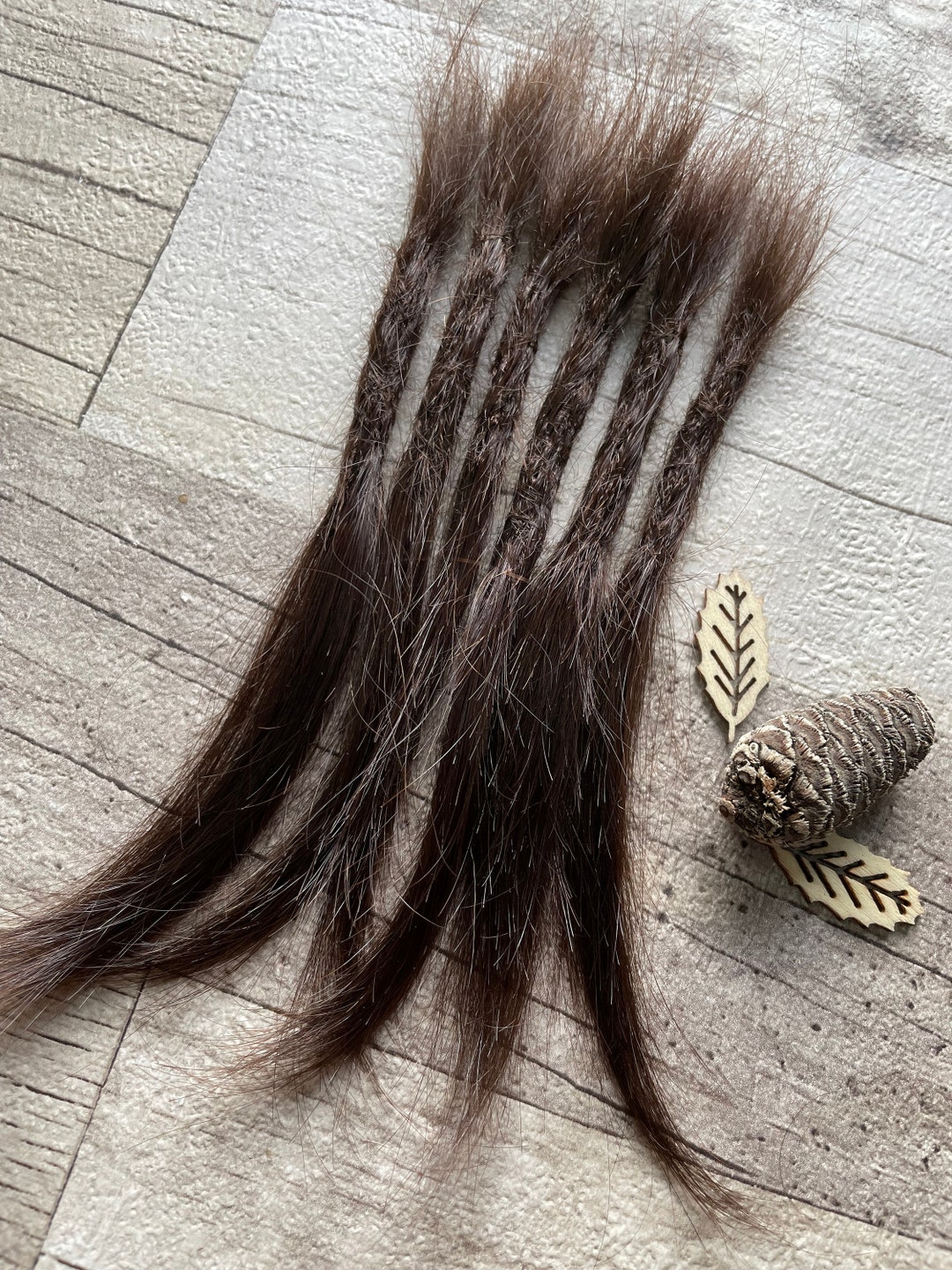 X6 Raw Brown 100% Human Hair Dreadlock Extensions 6 Inch Straight - Etsy