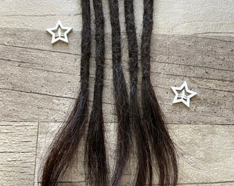 x5 Virgin #1b 100% Human Hair Dreadlock Extensions 9 Inch