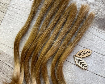 x8 Raw Blonde 100% Human Hair Dreadlock Extensions 6 Inch