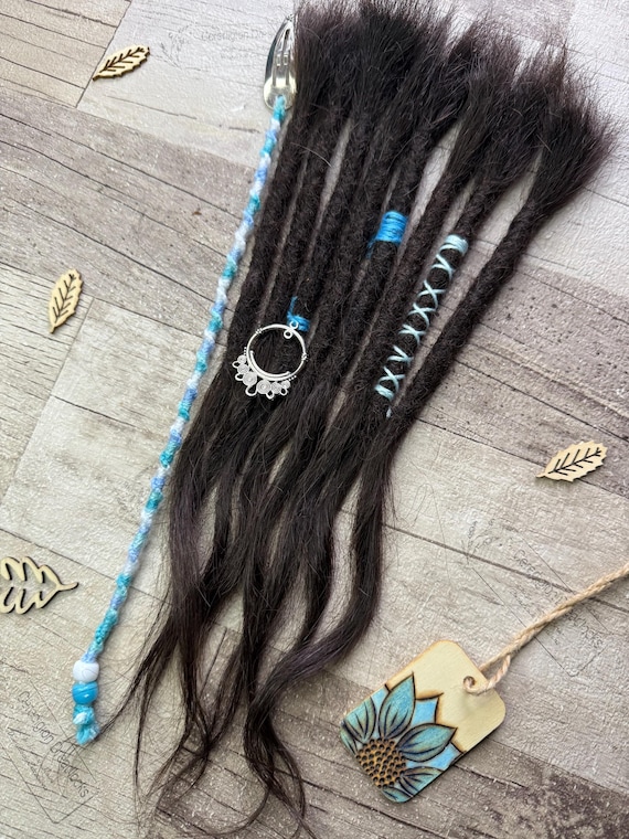 X8 Dark Brown 100% Human Hair Dreadlock Extensions 12 Inch Plus