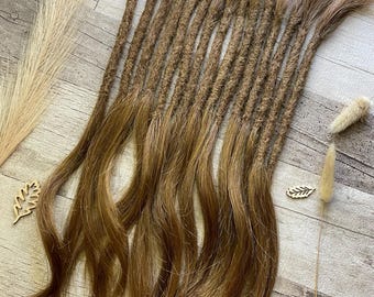 x15 Raw Virgin Blonde 100% Human Hair Dreadlock Extensions 17 Inch Straight
