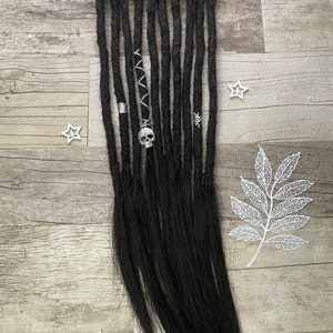 x10 1B 100% Echthaar Dreadlockverlängerungen Yaki 15 Zoll