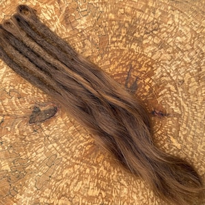 x6 Chunky Raw Dark Blonde  100% Human Hair Dreadlock Extensions 14 Inch Single ended Looped