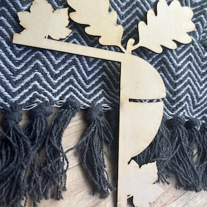 Fall Decorative Door Corner | Laser Cut Fall Decor | Fall Door Sign | Acorn Decor | Fall Acorn Decoration