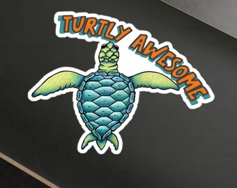 Sea Turtle Vinyl Decal: Ocean Lover Sticker, Car/Wall Art