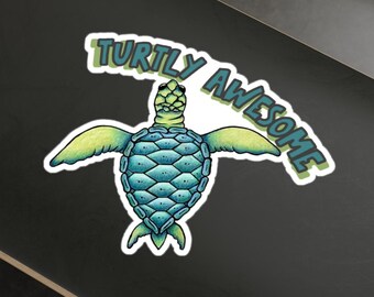 Sea Turtle Vinyl Decal, Ocean Lover Sticker, Car/Wall Art