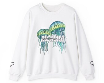 Momma Jellyfish Sweatshirt: Unisex Cotton-Blend Crewneck