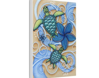 Turtle Canvas Wall Art: Ocean-Inspired Home Decor