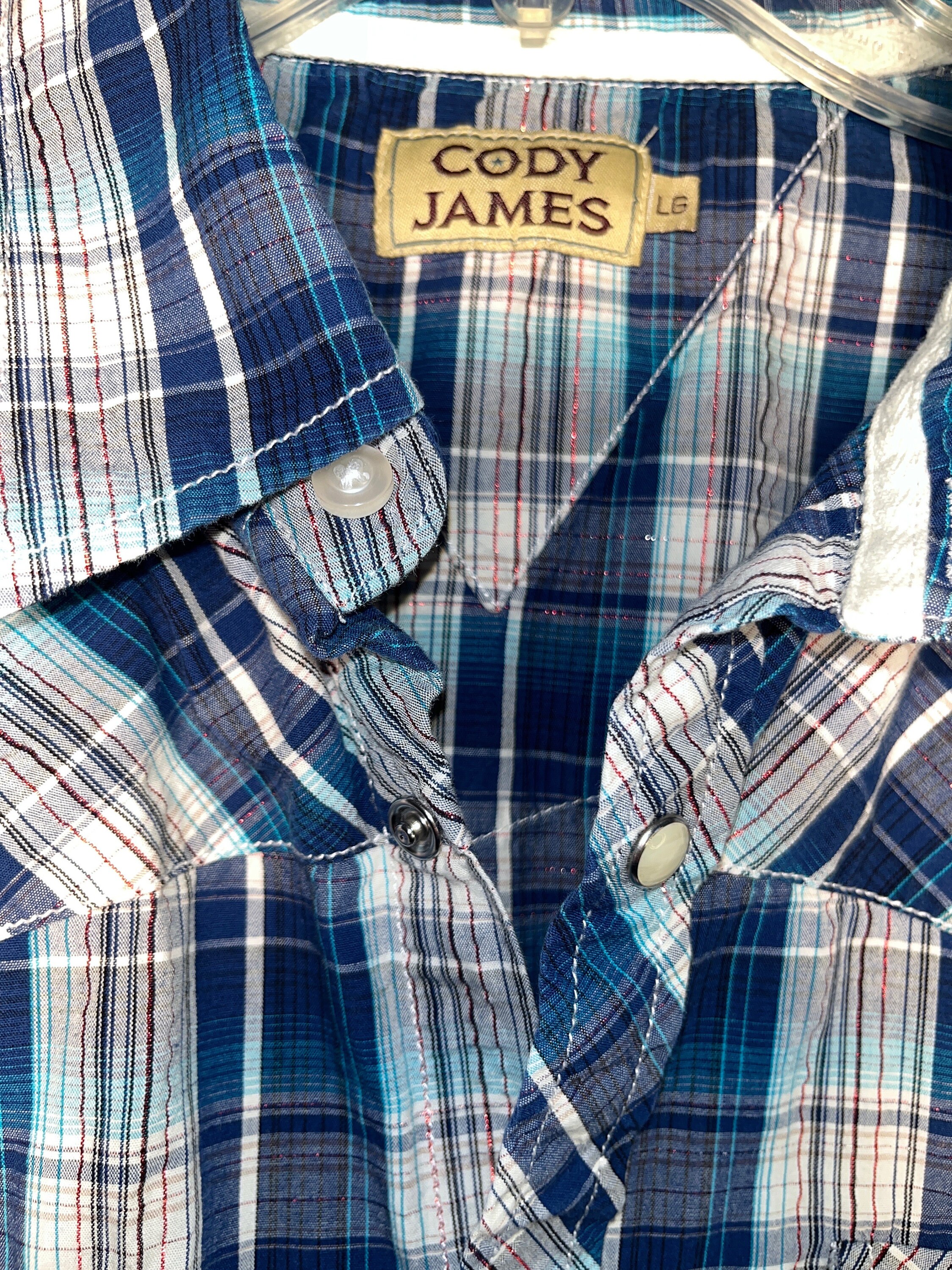 Chemise western vintage à boutons-pression Cody James à manches longues,  grande - Etsy France