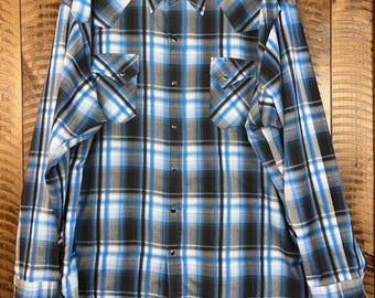 ELY CATTLEMAN Men's Long Sleeve Western Shirt - Tone On Tone Snap Button Down With Yoke & Pockets - View #9