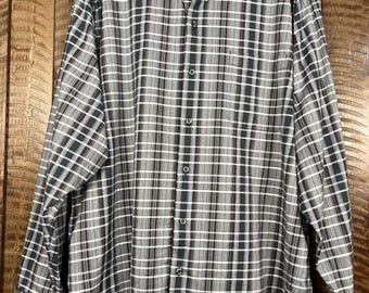 Camisa vaquera a cuadros Tommy Bahama: manga larga, talla XL para hombre