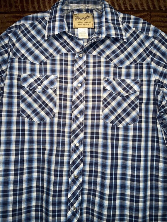 Wrangler Western Fashion Snap Button Shirt Mens XL - image 2