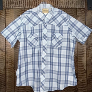 Wrangler Western Herren 2XL Snap Button Kurzarm Hemd im Western-Stil
