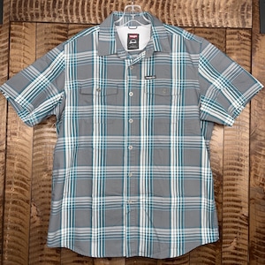 Western Wear Wrangler Plaid Button Down Shirt Large