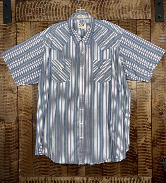 Ely Cattleman Short Sleeve Mens Snap Button Down Western Shirt