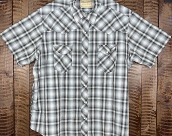 Wrangler Western Herren 2XL Snap Button Kurzarm Hemd im Western-Stil Klassische