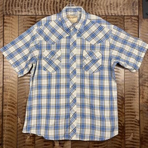 Wrangler Western Herren Große Druckknopf Kurzarm Hemd im Western-Stil