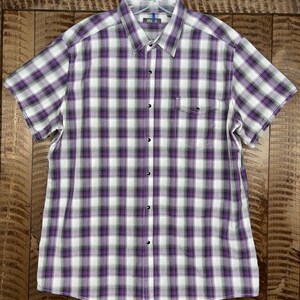 Westernmode geruit overhemd met drukknoop heren, XL