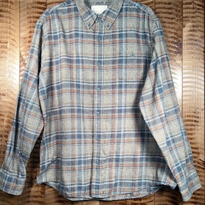 Original Weatherproof Vintage Western Style Flannel Button Down Long Sleeve Shirt