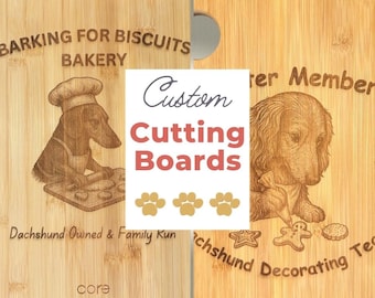 Bamboo Cutting Boards – Dachshund-Inspired, Hand-Finished & Ready for the Kitchen!