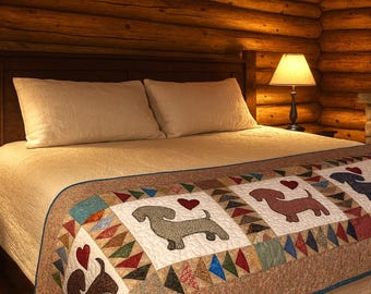 Copriletto king size a forma di bassotto, unico nel suo genere, grande e accattivante!