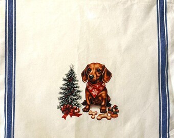 Dachshund Cookie Cutter & Towel Baking Kit Long Haired Doxie