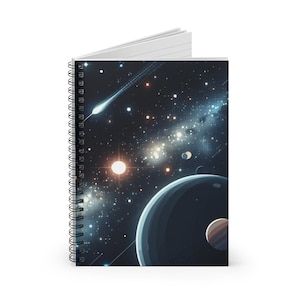 Spiral Notebook - Ruled Line, Outer Space Themed Journal for Kids, School Notes, To-Do Lists, Sci-Fi Enthusiasts, Galaxy Notebook, Astronomy