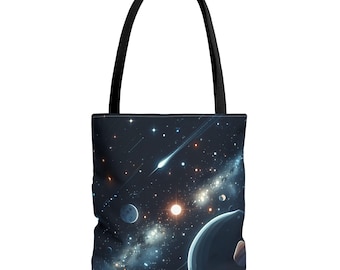 Space-draagtas – Galaxy Universe-print, astronaut-schoudertas