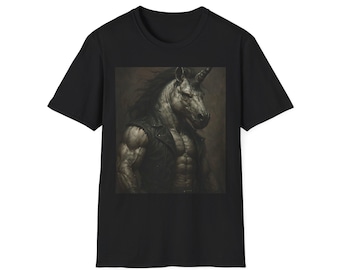 Funny Unicorn Graphic T-Shirt: Softstyle Unisex Tee